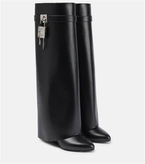 tall black givenchy shark boots